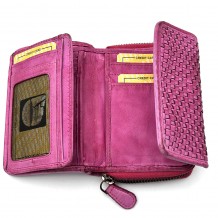 Cartera de Piel de Vacuno Lavada Trenzada Selenia